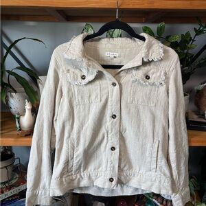 Linda Anderson Fringe Cream Jacket